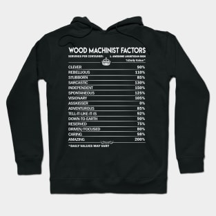 Wood Machinist T Shirt - Wood Machinist Factors Daily Gift Item Tee Hoodie